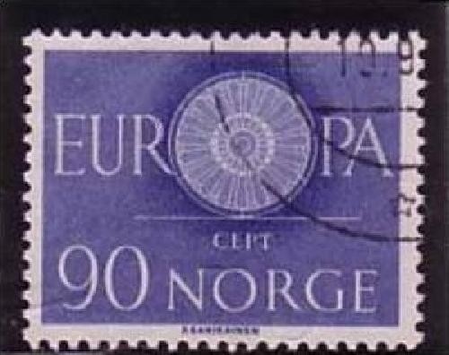 NORWEGEN MI-NR. 449 o EUROPA 1960 - WAGENRAD