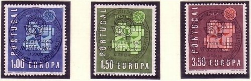 PORTUGAL MI-NR. 907-909 GESTEMPELT(USED) EUROPA 1961 TAUBE