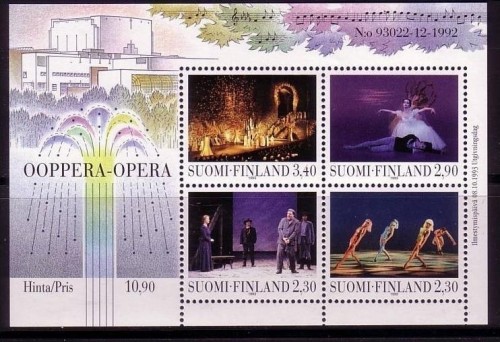 FINNLAND BLOCK 10 POSTFRISCH(MINT) ERÖFFNUNG DES OPERNHAUSES HELSINKI 1993
