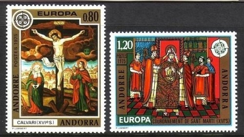 ANDORRA FRANZÖSISCH MI-NR. 264-265 POSTFRISCH(MINT) EUROPA 1975 GEMÄLDE
