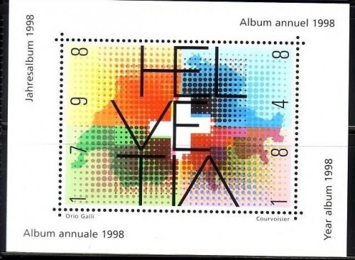 SCHWEIZ VIGNETTE AUS JAHRESALBUM 1998 GRÜNDUNG DER HELVETISCHEN REPUBLIK
