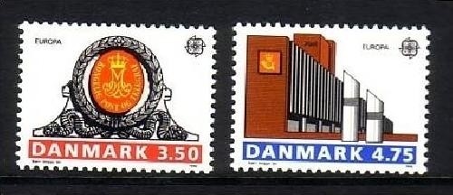 DÄNEMARK MI-NR. 974-975 POSTFRISCH(MINT) EUROPA 1990 POSTALISCHE EINRICHTUNGEN