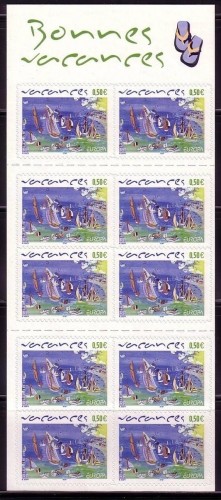 FRANKREICH MH mit 10 x 3816 POSTFRISCH(MINT) EUROPA 2004 FERIEN SEGELBOOTE GEMÄLDE