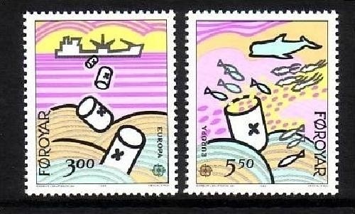 FÄRÖER MI-NR. 134-135 POSTFRISCH(MINT) EUROPA 1986 NATUR- und UMWELTSCHUTZ FISCH