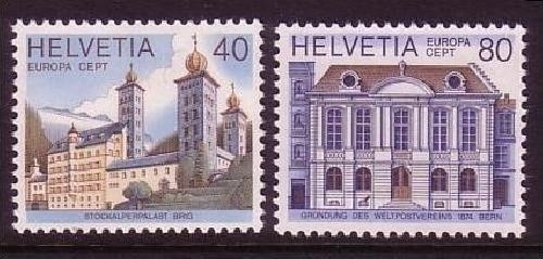 SCHWEIZ MI-NR. 1128-1129 POSTFRISCH(MINT) EUROPA 1978 BAUDENKMÄLER