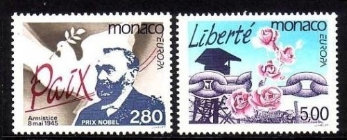 MONACO MI-NR. 2230-2231 POSTFRISCH(MINT) EUROPA 1995 FRIEDEN und FREIHEIT ALFRED NOBEL