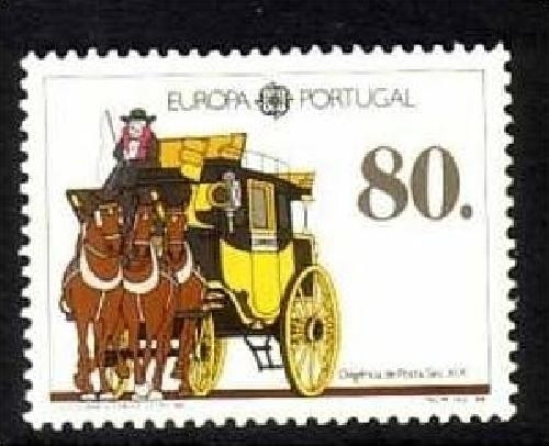 PORTUGAL MI-NR. 1754 a POSTFRISCH(MINT) EUROPA 1988 POSTKUTSCHE MIT PFERDEN TRANSPORTMITTEL