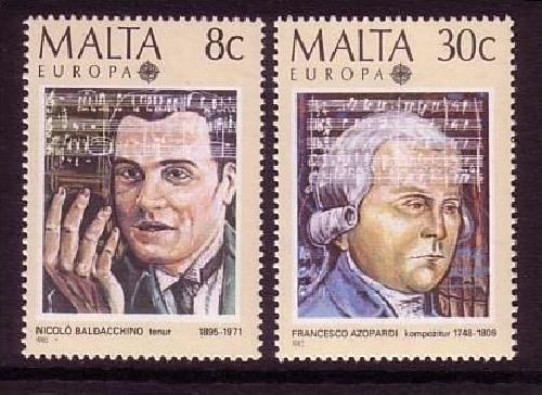 MALTA MI-NR. 726-727 POSTFRISCH EUROPA 1985 JAHR DER MUSIK