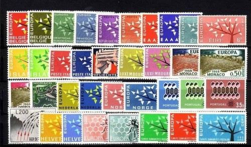EUROPA CEPT JAHRGANG 1962 POSTFRISCH(MINT) 36 Werte