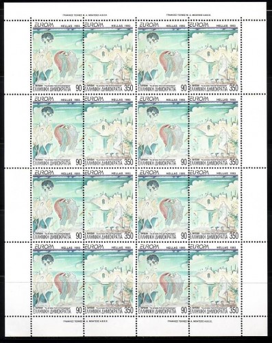 GRIECHENLAND MI-NR. 1829-1830 A POSTFRISCH(MINT) KLEINBOGEN EUROPA 1993 ZEITGENÖSSISCHE KUNST