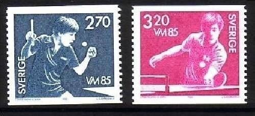 SCHWEDEN MI-NR. 1326-1327 POSTFRISCH(MINT) TISCHTENNIS WM 1985 GÖTEBORG