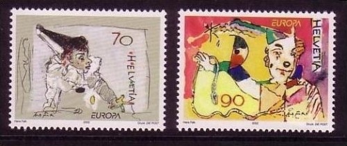 SCHWEIZ MI-NR. 1794-1795 POSTFRISCH(MINT) EUROPA 2002 ZIRKUS