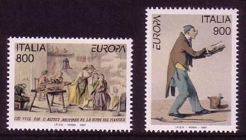 ITALIEN MI-NR. 2496-2497 POSTFRISCH(MINT) EUROPA 1997 SAGEN und LEGENDEN