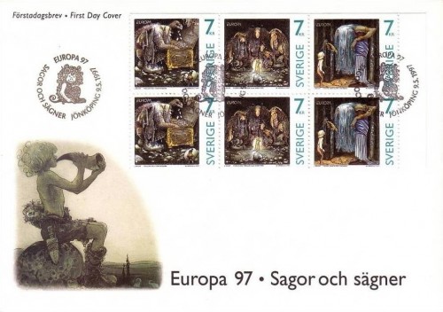 SCHWEDEN MI-NR. 2001-2003 FDC EUROPA 1997 SAGEN UND LEGENDEN