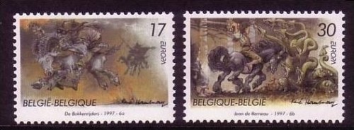 BELGIEN MI-NR. 2745-2746 POSTFRISCH(MINT) EUROPA 1997 SAGEN und LEGENDEN