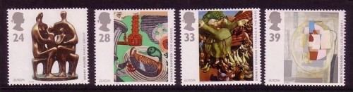 GROSSBRITANNIEN MI-NR. 1451-1454 POSTFRISCH(MINT) EUROPA 1993 ZEITGENÖSSISCHE KUNST
