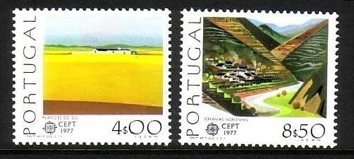 PORTUGAL MI-NR. 1360-1361 y POSTFRISCH(MINT) EUROPA 1977 LANDSCHAFTEN