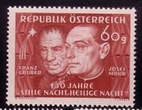 ÖSTERREICH MI-NR. 928 POSTFRISCH(MINT) FRANZ GUBER, JOSEF MOHR - STILLE NACHT, HEILIGE NACHT