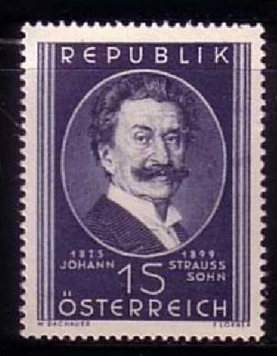 ÖSTERREICH MI-NR. 934 POSTFRISCH(MINT) JOHANN STRAUSS (SOHN) 1949
