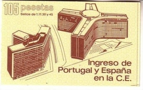 SPANIEN MH 1 POSTFRISCH(MINT) BEITRITT ZUR EUROPÄISCHEN GEMEINSCHAFT