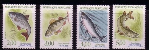 FRANKREICH MI-NR. 2799-2802 POSTFRISCH(MINT) FISCHE 1990