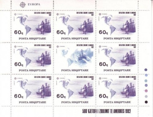 ALBANIEN MI-NR. 2510-2511 POSTFRISCH(MINT) KLEINBOGENSATZ EUROPA 1992 ENTDECKUNG AMERIKAS COLUMBUS