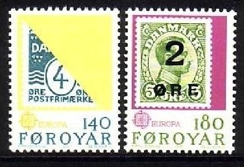FÄRÖER MI-NR. 43-44 POSTFRISCH(MINT) EUROPA 1979 POST- und FERNMELDEWESEN MARKE AUF MARKE