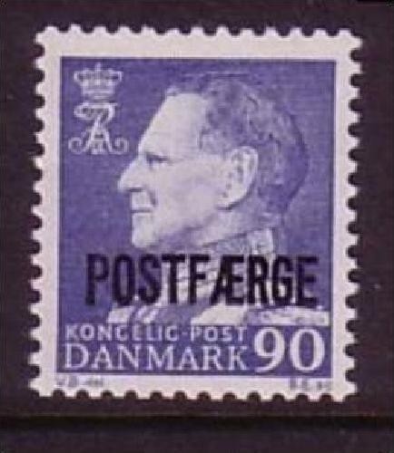 DÄNEMARK MI-NR. 43 POSTFRISCH(MINT) KÖNIG FREDERIK IX. mit Aufdruck POSTFAERGE