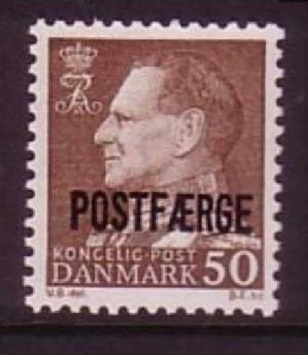 DÄNEMARK MI-NR. 46 POSTFRISCH(MINT) KÖNIG FREDERIK IX. mit Aufdruck POSTFAERGE