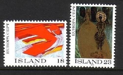 ISLAND MI-NR. 502-503 POSTFRISCH(MINT) EUROPA 1975 GEMÄLDE