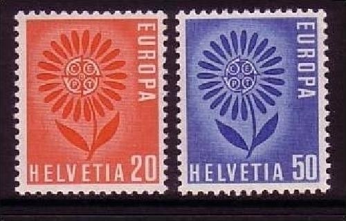 SCHWEIZ MI-NR. 800-801 POSTFRISCH(MINT) EUROPA 1964 STILISIERTE BLUME