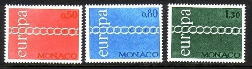 MONACO MI-NR. 1014-1016 POSTFRISCH(MINT) EUROPA 1971 KETTE