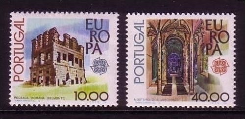 PORTUGAL MI-NR. 1403-1404 POSTFRISCH(MINT) EUROPA 1978 BAUDENKMÄLER BURG KLOSTER