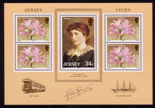 JERSEY BLOCK 4 POSTFRISCH(MINT) LILIEN 1986