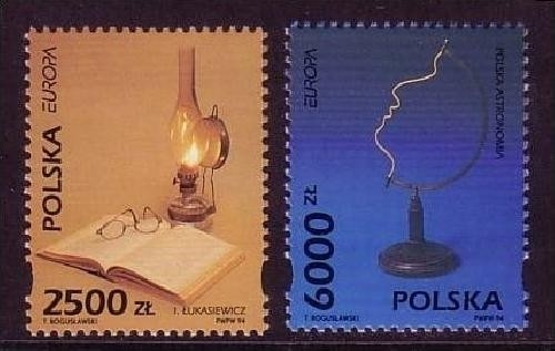 POLEN MI-NR. 3486-3487 POSTFRISCH(MINT) EUROPA 1994 ENTDECKUNGEN und ERFINDUNGEN BUCH BRILLE
