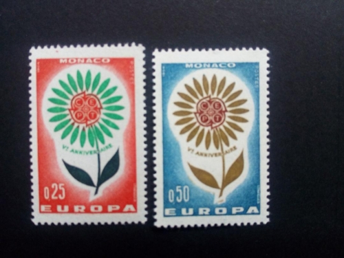 MONACO MI-NR. 782-783 POSTFRISCH EUROPA 1964 STILISIERTE BLUME
