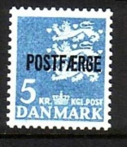 DÄNEMARK MI-NR. 44 POSTFRISCH(MINT) KLEINES REICHSWAPPEN mit Aufdruck POSTFAERGE