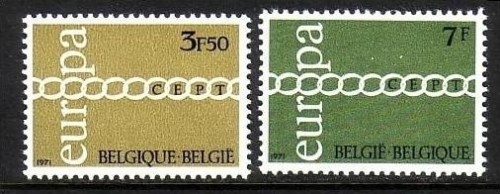 BELGIEN MI-NR. 1633-1634 POSTFRISCH(MINT) EUROPA 1971 KETTE