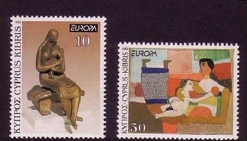 ZYPERN MI-NR. 803-804 POSTFRISCH(MINT) EUROPA 1993 - ZEITGENÖSSISCHE KUNST