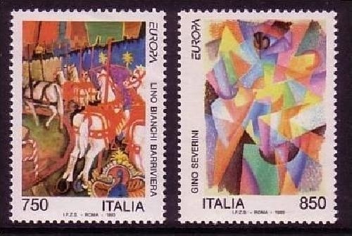 ITALIEN MI-NR. 2279-2280 POSTFRISCH(MINT) EUROPA 1993 ZEITGENÖSSISCHE KUNST