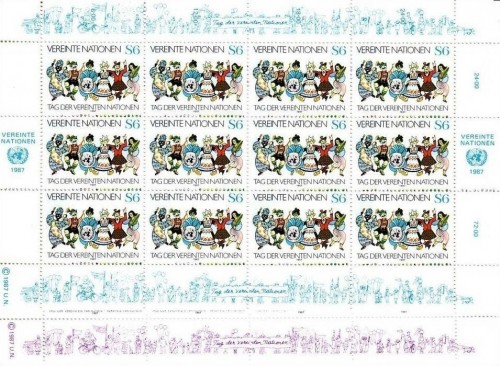 UNO WIEN KLB MI-NR. 75-76 POSTFRISCH(MINT) TAG DER UNO TRACHTEN