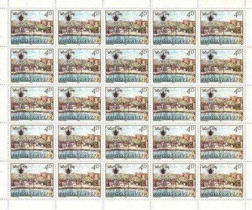 JUGOSLAWIEN MI-NR. 1949 POSTFRISCH(MINT) BOGEN STADTANSICHT 1982