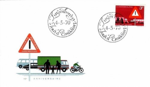 LUXEMBOURG MI-NR. 809 FDC VERKEHRSSICHERHEIT 1970