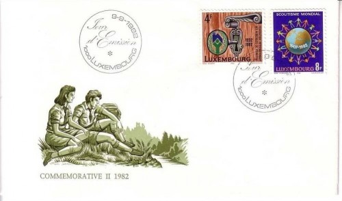 LUXEMBOURG MI-NR. 1060-1061 FDC PFADFINDER, JUGENDHERBERGEN