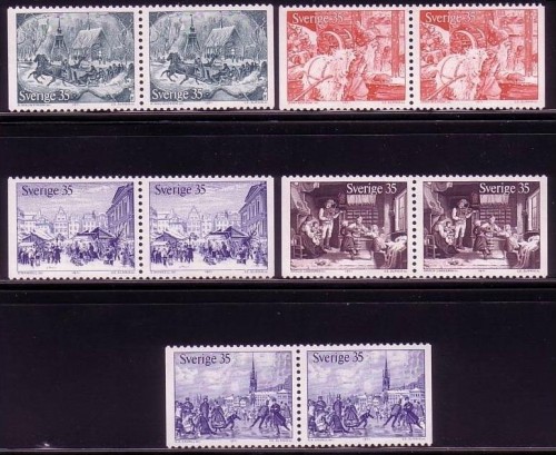 SCHWEDEN MI-NR. 728-732 POSTFRISCH(MINT) PÄRCHEN WEIHNACHTEN 1971