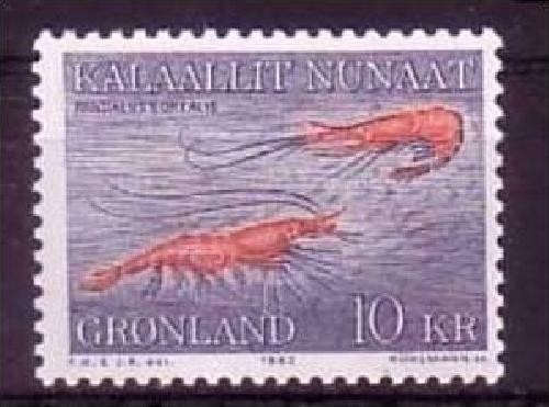 GRÖNLAND MI-NR. 133 POSTFRISCH(MINT) MEERESTIERE TIEFSEE GARNELE