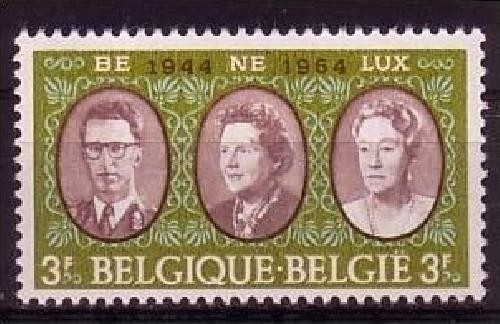 BELGIEN MI-NR. 1366 POSTFRISCH(MINT) MITLÄUFER 1964 - ZOLLUNION BENELUX