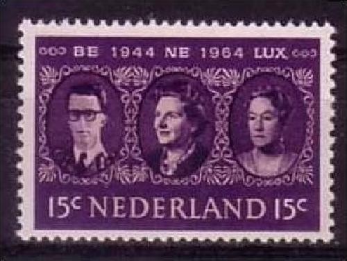 NIEDERLANDE MI-NR. 829 POSTFRISCH(MINT) MITLÄUFER 1964 ZOLLUNION BENELUX