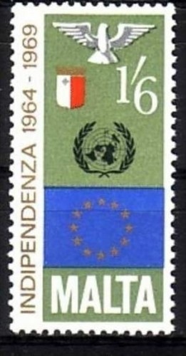 MALTA MI-NR. 396 POSTFRISCH MITLÄUFER 1969 - UNABHÄNGIGKEIT