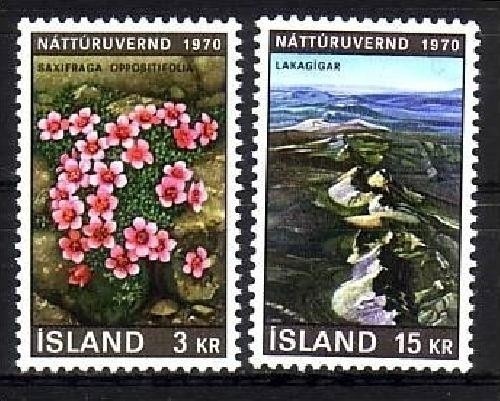 ISLAND MI-NR. 447-448 POSTFRISCH(MINT) MITLÄUFER 1970 NATURSCHUTZJAHR